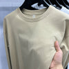 Long-staple Cotton Round Neck Extended Off-shoulder Bottoming Shirt For Men