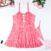 Cute Girl Sling Nightdress See-through Suit