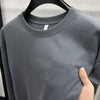 Long-staple Cotton Round Neck Extended Off-shoulder Bottoming Shirt For Men