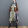 Plus Size Women's Contrast Color Loose-fitting Slimming Coat