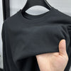 Long-staple Cotton Round Neck Extended Off-shoulder Bottoming Shirt For Men