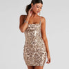 Summer New Sequin Sling Mini Dress