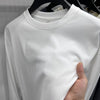 Long-staple Cotton Round Neck Extended Off-shoulder Bottoming Shirt For Men