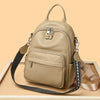 Women's Versatile Travel Leather Backpack Casual