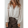 Autumn New Solid Color And V-neck Long Sleeve Pullover