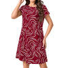 Female Corrugated Print Temperament Dress