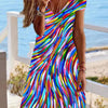 Women's Printed V-neck Street Style Dress