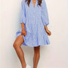 Fashion Simple Loose Plaid Dress Women