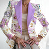 Women's Fashion Printed Suit Slim Jacket