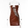 Tube Top Lace-up Waist-controlled Hip Women's Dress