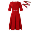 Fashion Elegant Graceful Solid Color Dress