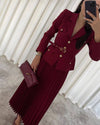 Women's Solid Color Elegant Lapel Suit