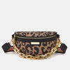 Women's Fashion Chest Bag Shoulder Bag Leopard Print Waist Bag