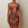 Tube Top Lace-up Waist-controlled Hip Women's Dress