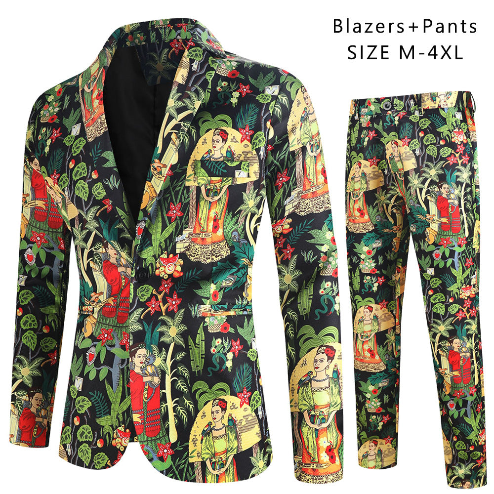 Digital New Print Leisure Suits For Men Two-piece Set