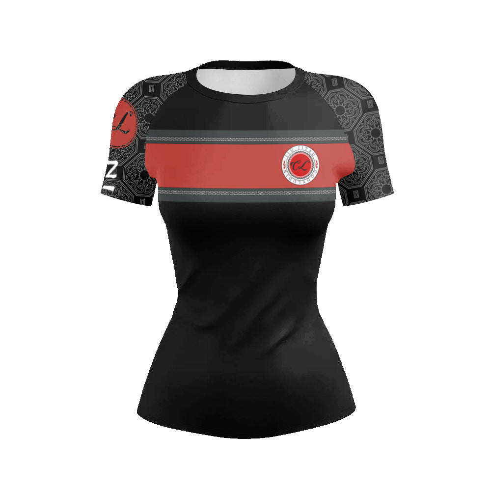 Women's Sports And Leisure Fitness Breathable Round Neck Short Sleeve