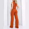 I-shaped Pocket Vest Straight Tailor Blouse And Pants