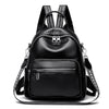 Women's Versatile Travel Leather Backpack Casual