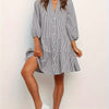 Fashion Simple Loose Plaid Dress Women