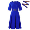 Fashion Elegant Graceful Solid Color Dress