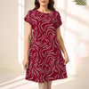 Female Corrugated Print Temperament Dress