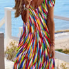 Women's Printed V-neck Street Style Dress