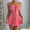 Cute Girl Sling Nightdress See-through Suit