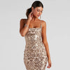 Summer New Sequin Sling Mini Dress