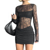 Women's Fashion Personalized Lace Stitching Dress