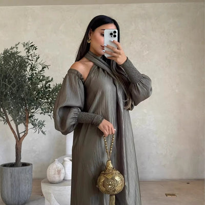 Middle East New Autumn And Winter Long Sleeve Dress