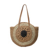 Color Crochet Round One Shoulder Straw Bag