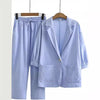 Women's Cotton Linen Coat Pants Fall Loose Fashion Suit