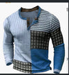 Men's 3D Printing Casual Retro Long Sleeve Top