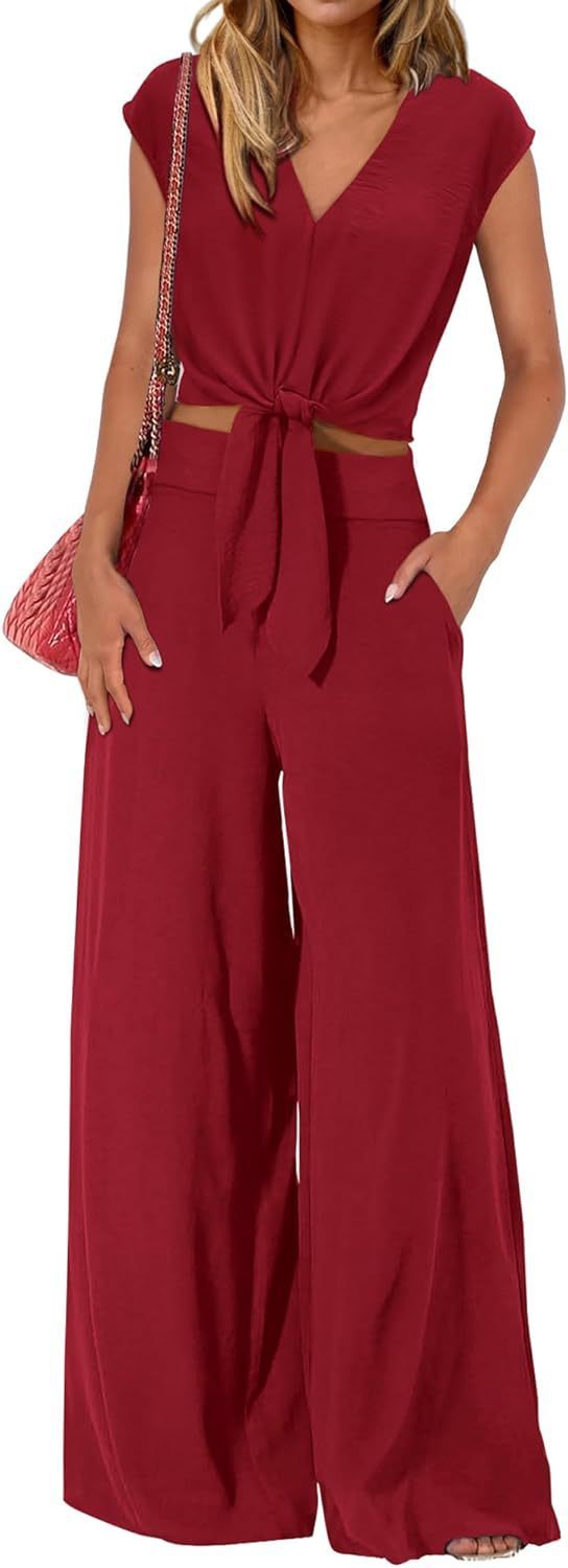 High Waist Slim-fit Wide-legged Pants Suit