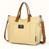 Multi Pocket Tote Bag For Women, Retro Canvas Shoulder Bag, Versatile Crossbody Bag For Daily Use