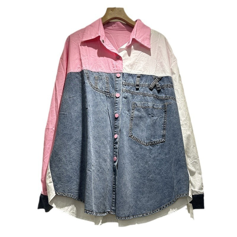 High-grade Denim Long Sleeve Loose Shirt Women