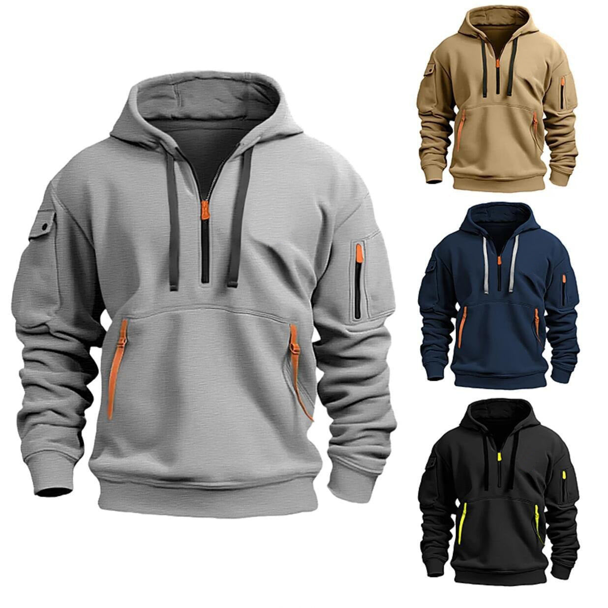 Dropped Shoulder Hooded Sweatshirt Men's Women's Plus Size Loose Pullover Fashion Sweatshirt