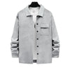 Men's Retro Casual Jacquard Knitted Lapel Shirt Jacket