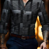 Breathable Volkswagen Casual Versatile Lattice Men's Long Sleeve Shirt