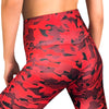 Lover Red Camouflage Print Yoga Pants Ladies