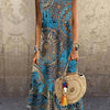 Holidaya Ladies Summer Floral Print Round Neck Sleeveless Dress For Casual Or Vacation