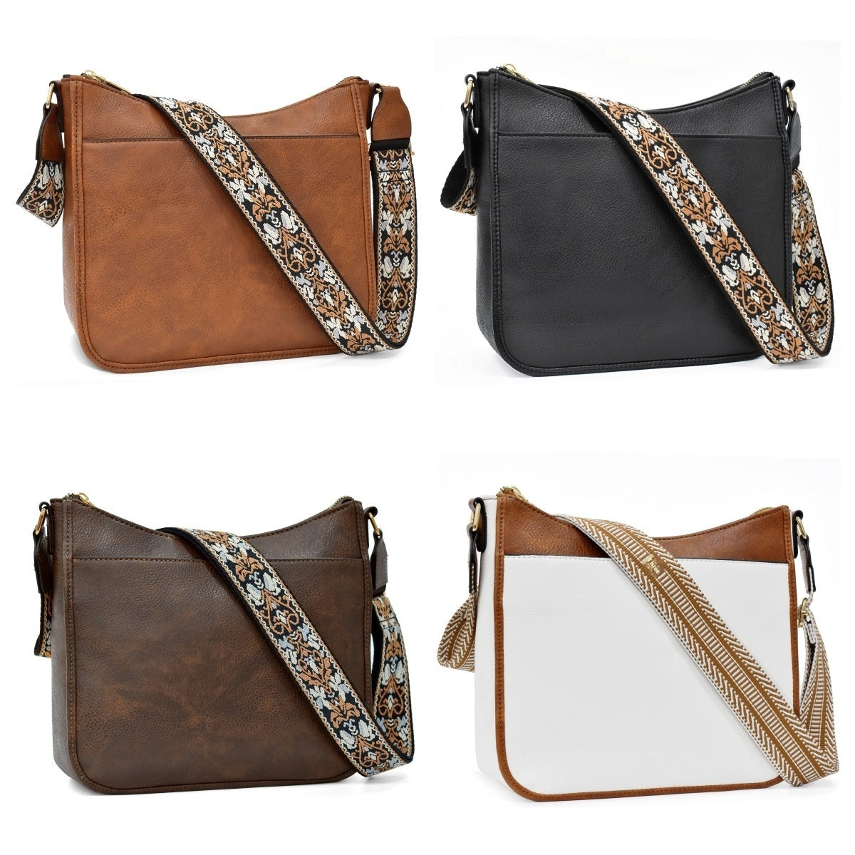 Wide Shoulder Strap Large Capacity Multi-functional Stitching Shoulder Bag