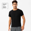 Men's Loose Running Quick Drying Clothes Round Neck T-shirt Sweat-absorbent Breathable Fitness Sports Casual Short Sleeve Clothes