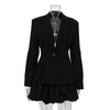 Lapel And Waist Tight Suit Jacket Pleated Pettiskirt Two-piece Suit