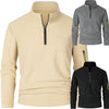 Casual Business Stand Collar Sweater European And American Loose And Simple Zipper Double-sided Fleece Jacket