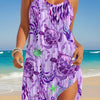 Sea Turtle Ocean Wind Printing Slip Dress