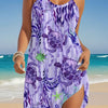 Sea Turtle Ocean Wind Printing Slip Dress