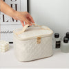 White Large Capacity Portable Travel Makeup Bag