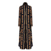 Travel Style Printed Pleated Robe Women's Clothing