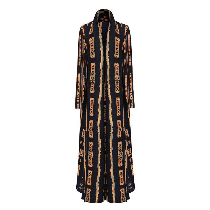 Travel Style Printed Pleated Robe Women's Clothing